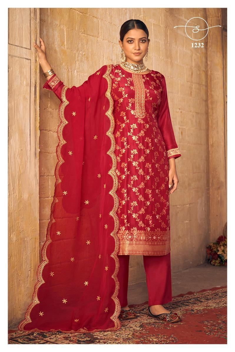 Scarlet Red Threadwork Kurta Set